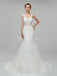 Ver Através de Correias Laço da Sereia Baratos Vestidos de Casamento On-line, Exclusivos Vestidos de Noiva, WD558