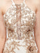 Φόρεμα με χρυσή δαντέλα Sparkly Halter Φτηνές online, φθηνά φορέματα με κοντό Prom, CM815