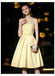 Le pastel de pelle la fleur jaune le retour au foyer bon marché habille des robes de bal d'étudiants courtes en ligne, bon marché, CM780