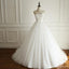 Simples Sem tiras Umas Pérolas de linha Vestidos de Casamento de Casamento Enfeitados com contas, Vestidos de Casamento de Casamento Feitos Alfandegários Baratos, WD276