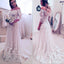Εκπληκτικά μακρυά μανίκια ώμου μακρυά μανίκια A-line Φόρεμα γάμου, WD0059