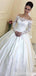 Long Sleeves Embroidery Lace A line Cheap Wedding Dresses Online, WD417