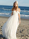 De ombro vestidos de casamento de praia baratos cotidianos únicos, WD312