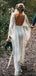 Sexy dos nu dentelle sirène fente latérale robes de mariée sexy en ligne, robes de mariée en dentelle pas cher, WD472