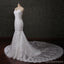 Querido Strapless Lace Mermaid Pearls Beaded Wedding Bridal Dresses, Cheap Custom Made Wedding Bridal Dresses, WD278