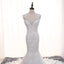 Το Μανίκι καπ Προκλητικά Backless Γοργόνων Δαντελλών Γαμήλια Νυφικά Φορέματα, Φθηνά νυφικά, WD281