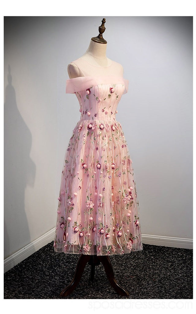 Laço rosa fora do ombro barato Homecoming vestidos on-line, barato curto vestidos de baile, CM784