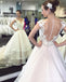 Mangas de tampa de renda ver através de organza saia a linha de vestidos de noiva on-line, wd367