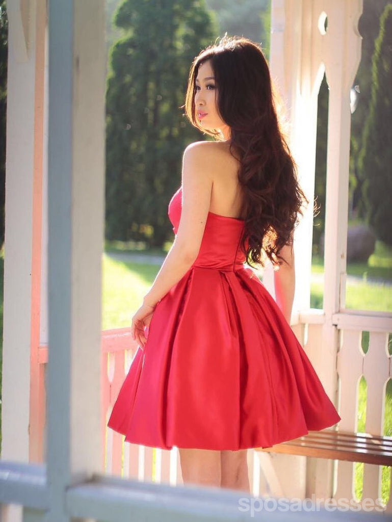 Red Simple Sweetheart Billig Homecoming Dresses unter 100, CM589