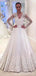 Voir à travers les robes de mariée en dentelle à manches longues en ligne, robes de mariée en dentelle pas cher, WD451
