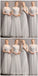 Light Gray Floor Length Incompatíveis Baratos de Bridesmaid Online, WG545
