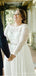 Long Sleeves Backless Plus Size Brautkleider Online, Günstige Brautkleider, WD639