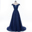 Casquette manche Marine Bleu clair clair rayon rayon Lace robe de soirée longue robe populaire et bon marché robe de bal 2018, 17229