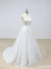 Elegante Backless Lace V Neck Tulle A linha de vestidos de casamento baratos on-line, WD390