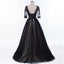 Σέξυ μαύρο μακρυμάνικο μακρυμάνικο φόρεμα με δαντελωτές δαντέλες, βραδινά βραδινά φορέματα Prom, δημοφιλή φθηνά φορέματα πάρτι με μακρύ 2018, 17229