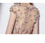 Cap Sleeves See Through Gold Lace Cheap Homecoming Dresses Online, Baratos Vestidos curtos de baile, CM789
