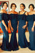 Teal Misαντιστοίχισης Lace Beaded Φτηνές Μακρύ Bridesmaid Φορέματα Online, WG294