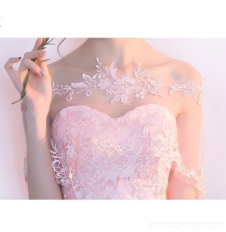 Cadarço alto namorado baixo regresso para casa rosa decora vestidos de baile para os estudantes curtos online, baratos, CM792