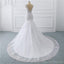 Cap Μανίκια Άσπρα Γαμήλια Φορέματα Δαντελλών Online, Φθηνά Νυφικά Φορέματα, WD511