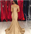 L'or de champagne de la sirène d'épaule la demoiselle d'honneur bon marché sexy s'habille en ligne, WG568