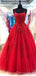 Les spaghetti attachent l'A-ligne rouge les robes de bal d'étudiants du soir bon marché, les robes de bal d'étudiants du parti du soir, 12180