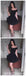 Από τον Ώμο Μαύρη Δαντέλα Απλό Φθηνά Σύντομη Φορέματα Homecoming 2018, Μικρό Μαύρο Φόρεμα, CM548