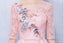 Manches longues en dentelle rose haute basse robes de bal pas cher en ligne, CM695