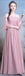 Robes de demoiselle d'honneur pas chères en mousseline de soie longues dépareillées roses en ligne, WG509