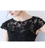 Μαύρο δαντέλα καπάκι μανίκια υψηλή χαμηλή φτηνά φορέματα homecoming σε απευθείας σύνδεση, φτηνά κοντά φορέματα prom, CM800