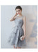 Einfache offene zurück graue Spitze billige Homecoming Kleider online, billige kurze Ballkleider, CM782