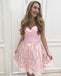 Personnalisé Sweetheart Court Rose Dentelle Homecoming Robes 2018, CM522