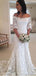 Robes de mariée pas cher en dentelle à épaules dénudées en ligne, robes de mariée pas chères, WD549