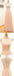 Modeste Top en Dentelle Bateau Hors de l'Épaule sans Manches Blush Rose fermeture à Glissière Arrière Maxi Robes de Demoiselle d'honneur, WG15