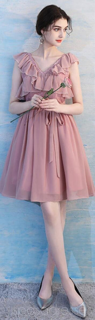 Gaze rosa empoeirada dama de honra barata simples mal combinada veste-se online, WG513
