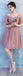 Dusty Pink Chiffon Mismatched Einfache kurze Brautjungfernkleider Online, WG514