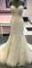 Γλύκα Lace Beaded Γοργόνα Φθηνά Φορέματα Γάμου Σε Απευθείας Σύνδεση, Φτηνές Μοναδικά Νυφικά Φορέματα, WD592