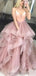Spaghetti Straps Dusty Pink Ball Robe de bal bon marché Robes de soirée, Robes de bal soirée, 12152