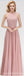 Robes de demoiselle d'honneur en mousseline de soie en dentelle rose fard à paupières dépareillées en ligne, WG542