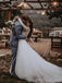 Mangas compridas ver através de uma linha de vestidos de noiva longos on-line, vestidos de noiva baratos, WD536