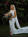 Vestidos de noiva sereia em renda aberta com costas sexy online, vestidos de noiva baratos, WD537