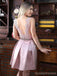 Backless Δείτε Μέσα από Ροζ Δαντέλα Φθηνά Σύντομη Φορέματα Homecoming σε απευθείας Σύνδεση, CM630