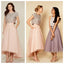 Two Piece Cap Sleeves Sequin Cheap Bridesmaid Dresses Online, PD0022
