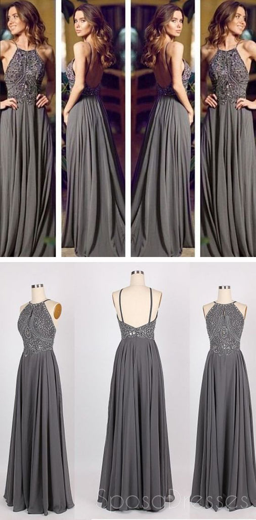 Long Prom Dresses, Gray Prom Dresses, Chiffon Prom Dresses, Popular Prom Dresses , Cheap Prom Dresses, Evening Prom Dresses,PD0032