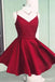 Abra para trás vestidos curtos vermelhos simples simples do regresso a casa sob 100, CM385