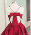 Abra para trás vestidos curtos vermelhos simples simples do regresso a casa sob 100, CM385