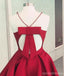 Απλό Σατέν Σύντομο Φτηνές Red Homecoming Φορέματα Κάτω από 100, CM380