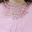 Robes de bal pas cher en mousseline de soie rose à volants en ligne, robes de bal courtes pas chères, CM803