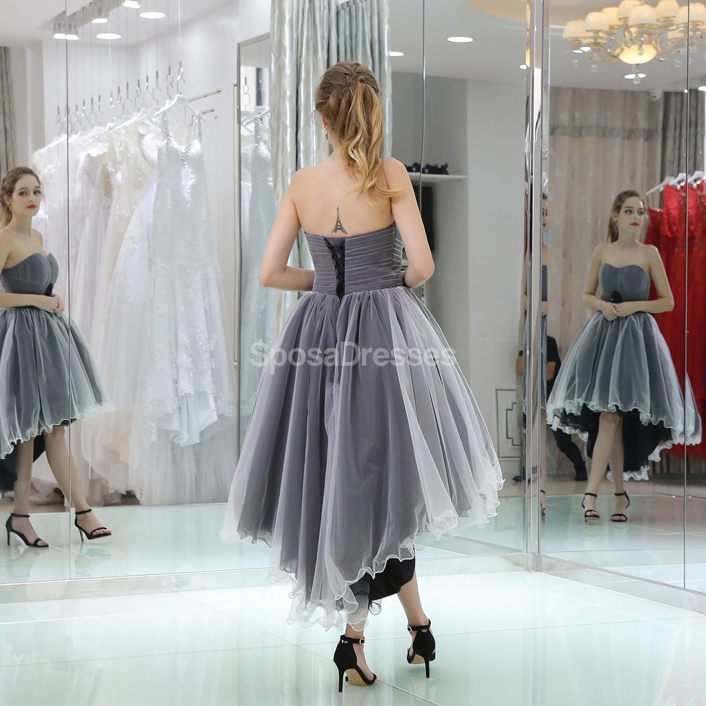 Querida cinza alta baixa barato Homecoming vestidos on-line, barato curto vestidos de baile, CM810