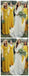 La longue demoiselle d'honneur bon marché en mousseline jaune mal assortie s'habille en ligne, WG269