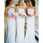 Einfache trägerlose graue billige lange Brautjungfernkleider Online, WG205
